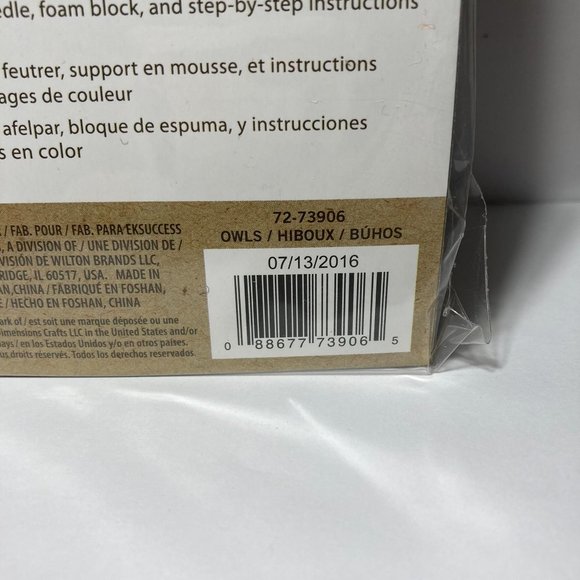 Dimensions Needle Felting Kit Round & Woolies Owls Craft Felt Kit 100% Wool - Picture 6 of 13